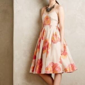 Anthropologie Tracy Reese Blazing Hibiscus Dress